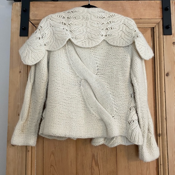 Sleeping on Snow Angora Rabbit Hair Sweater-beige - Picture 9 of 12